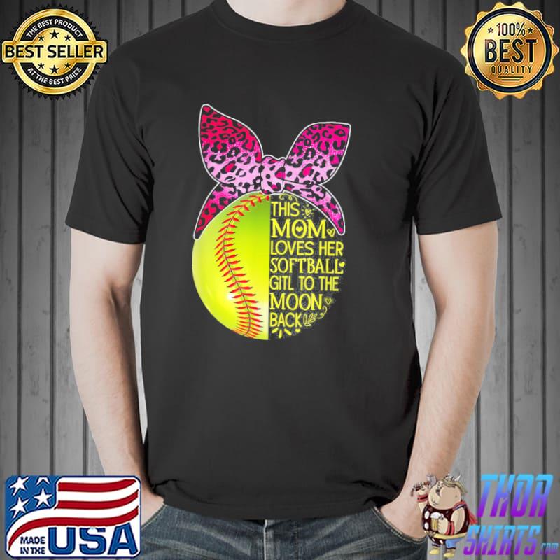 This mom loves her softball leopard bandana mother's day Unisex
