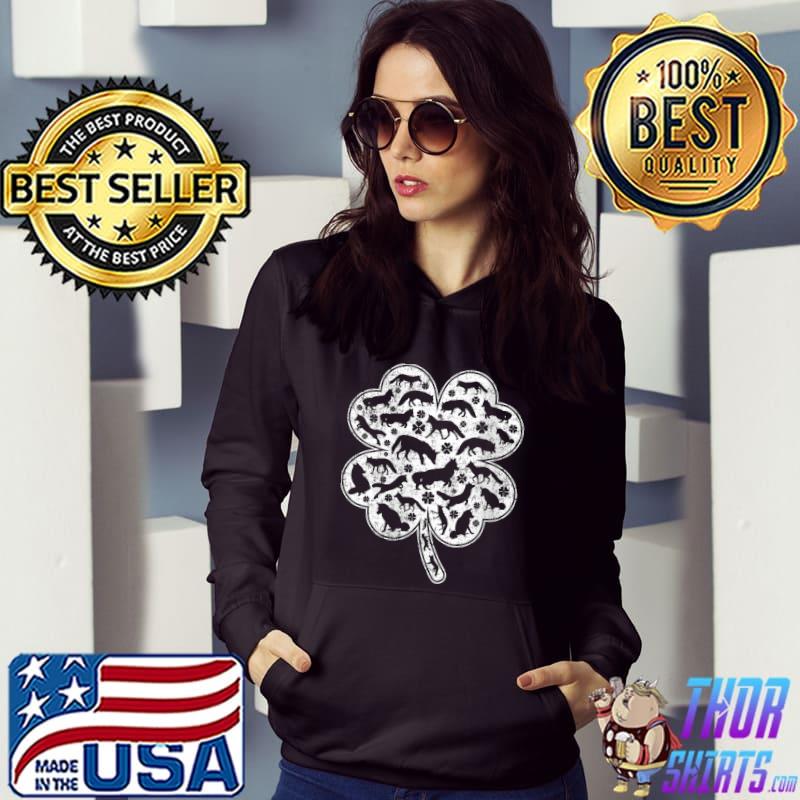Top Fox Lover Irish Shamrock Leaf Fox St. Patrick's Day T- Hoodie