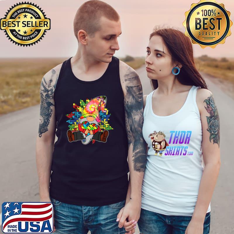 tro på Overbevisende ulækkert Top Tie Dye Leopard Gnome Holding Puzzle Pieces Autism Awareness Premium T- Shirt, hoodie, sweater, long sleeve and tank top