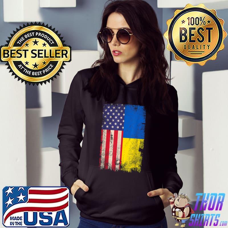 Ukrainian American Flag Ukraine USA Roots T-shirt