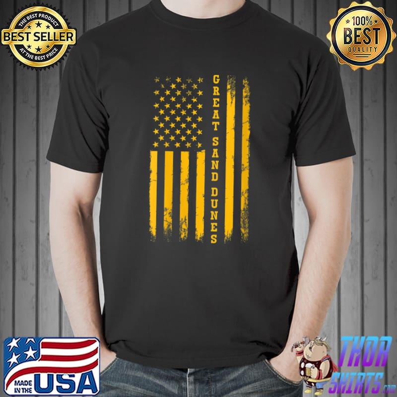 USA American Flag - National Park Great Sand Dunes T- Unisex