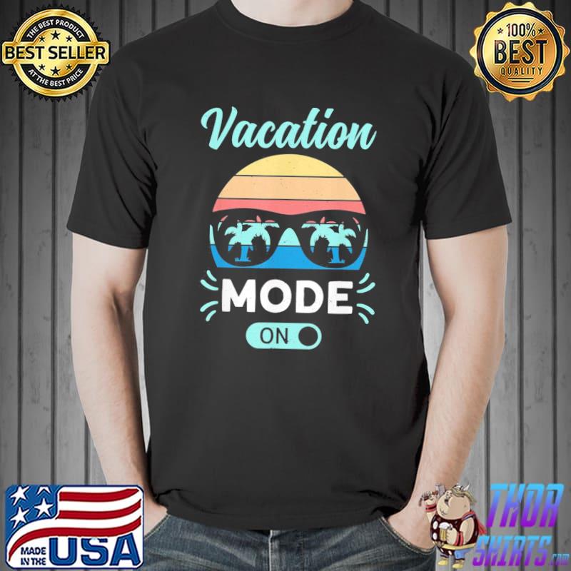 Vacation mode on summer sunglasses palm trees vintage Unisex