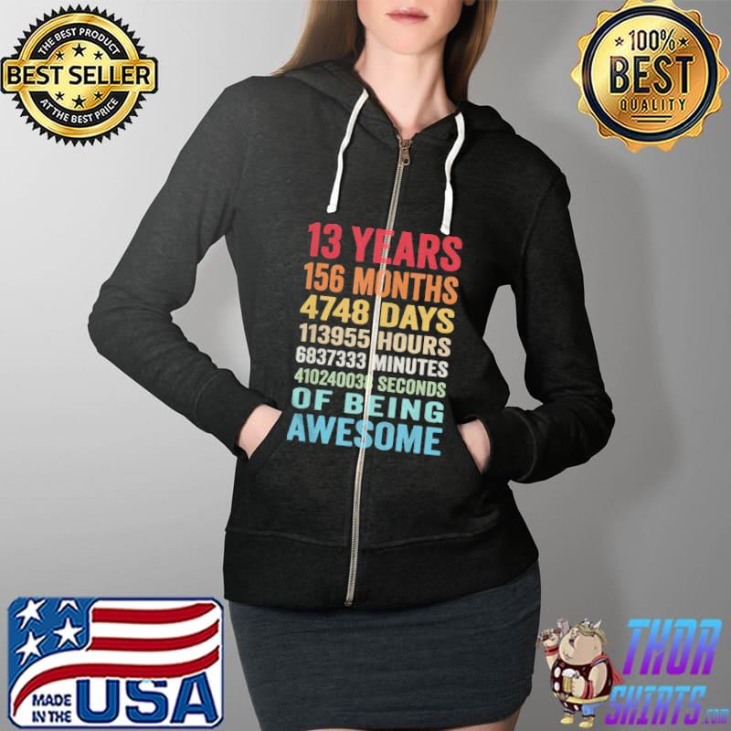 Vintage 13th birthday 13 years old being awesome Full Zip Hooded