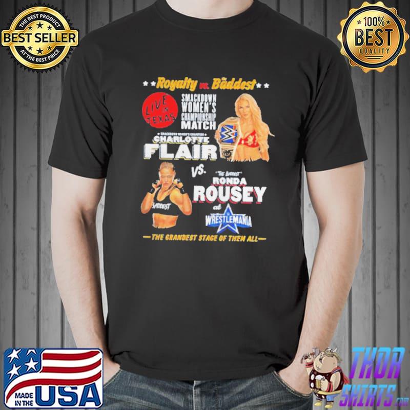Wrestlemania 38 charlotte flair vs ronda rousey match shirt