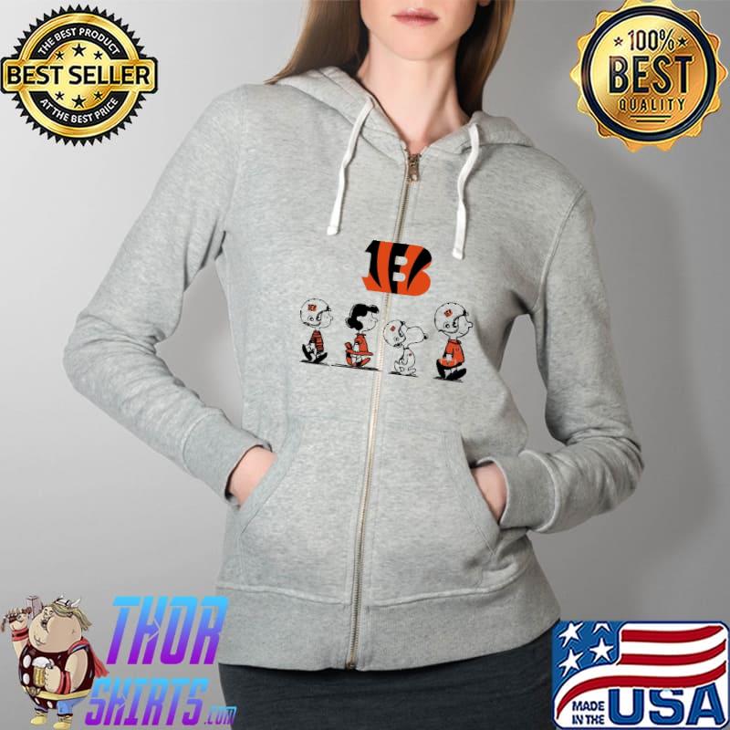 Cincinnati Bengals Charlie Friend And Snoopy Shirt Full Zip Hooded