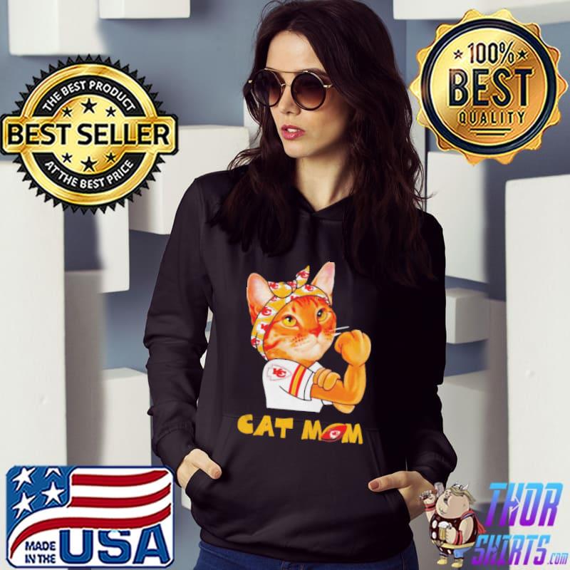 Cat Mom Life Tattoo Heart Power Kansas City Chiefs T-Shirt, hoodie