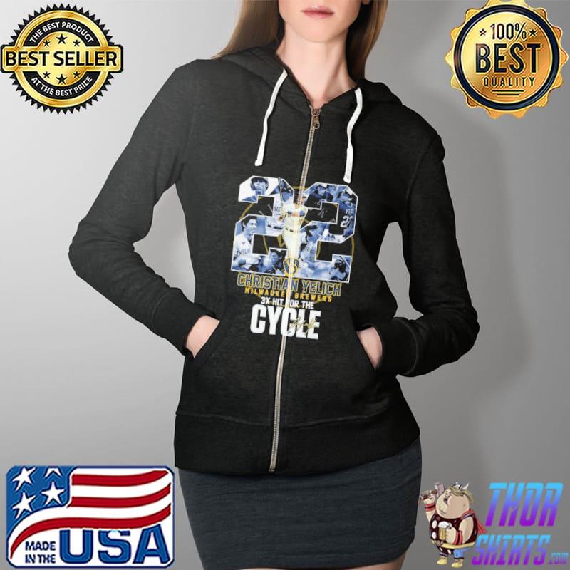 22 Christian Yelich Cycle Shirt Full Zip Hooded