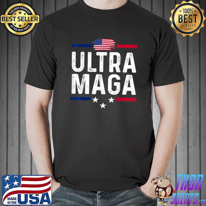 Anti Joe Biden Ultra Maga American flag T-Shirt