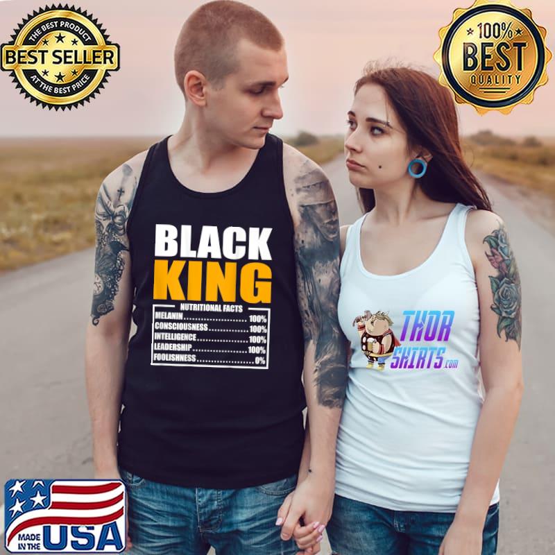 Black King Nutritional Facts Back Print T-Shirt Tank Top