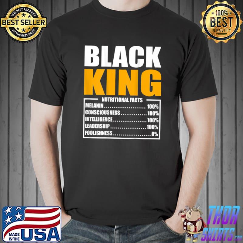 Black King Nutritional Facts Back Print T-Shirt Unisex