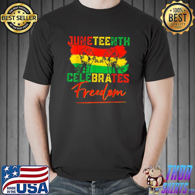 Black Women Messy Bun Juneteenth Celebrate Indepedence Day T-Shirt Unisex