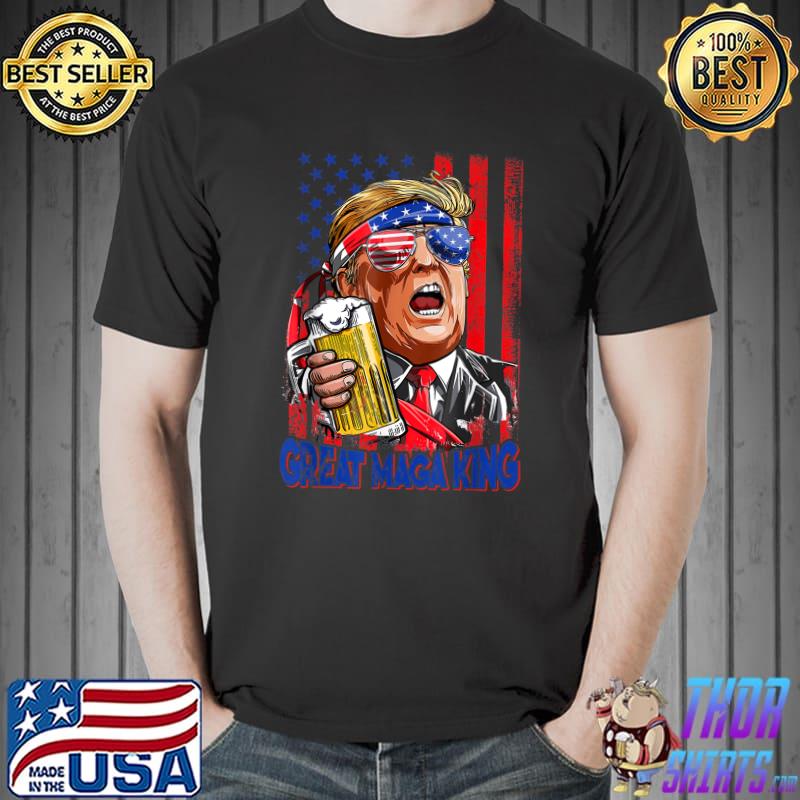 I Stand WIth Great Maga King Pro Trump America Flag T-Shirt Unisex