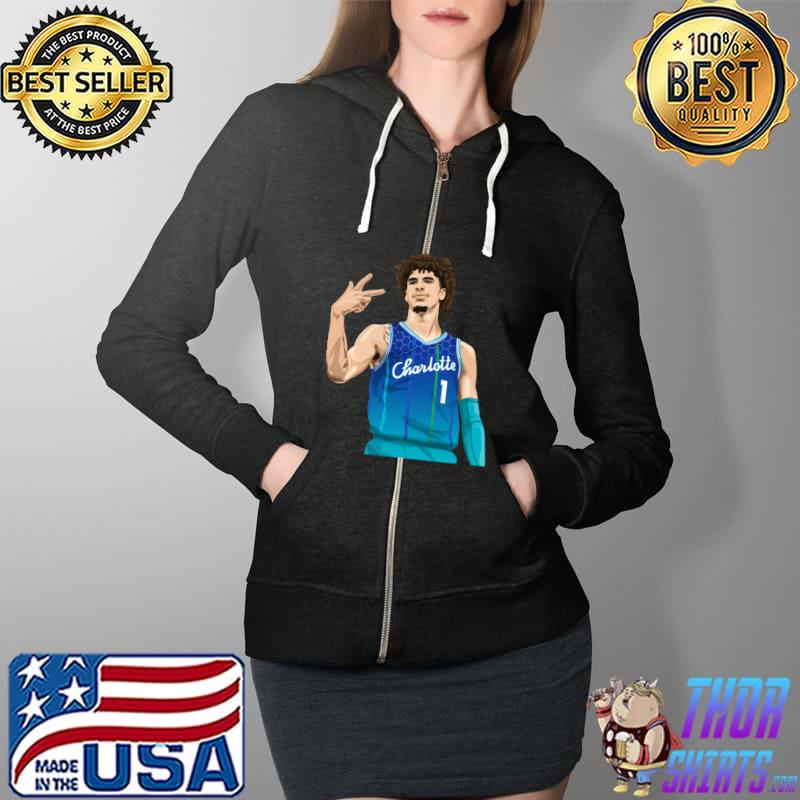 LaMelo Ball 1 charlotte T-Shirt Full Zip Hooded