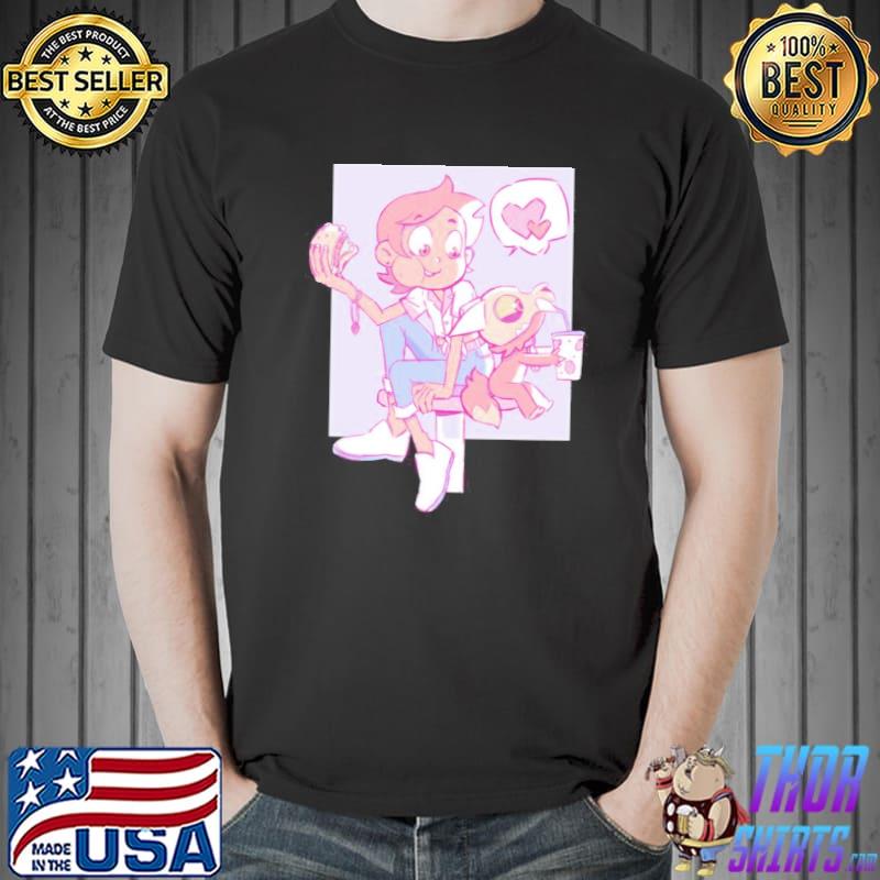 Luz noceda the owl house pink background shirt