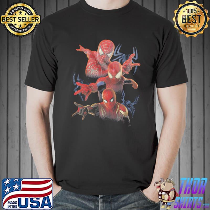 Marvel spiderman trio combat pose no way home shirt