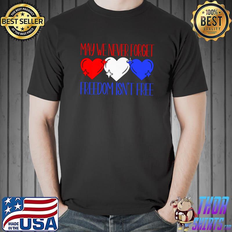 Memorial Day Quote For Veterans Patriotic Red White Blue Premium T-Shirt Unisex