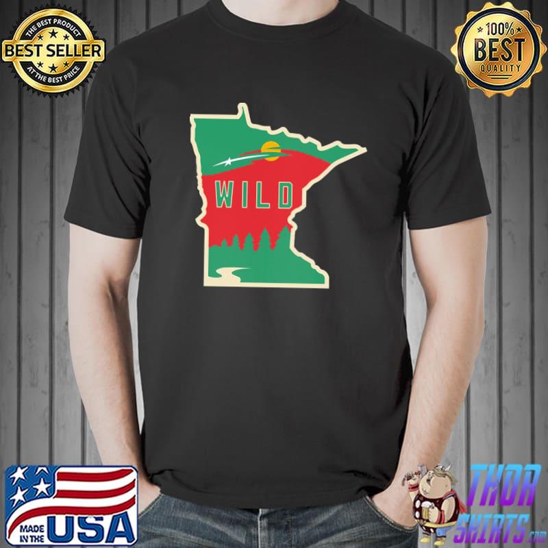 Minnesota wild outline shirt
