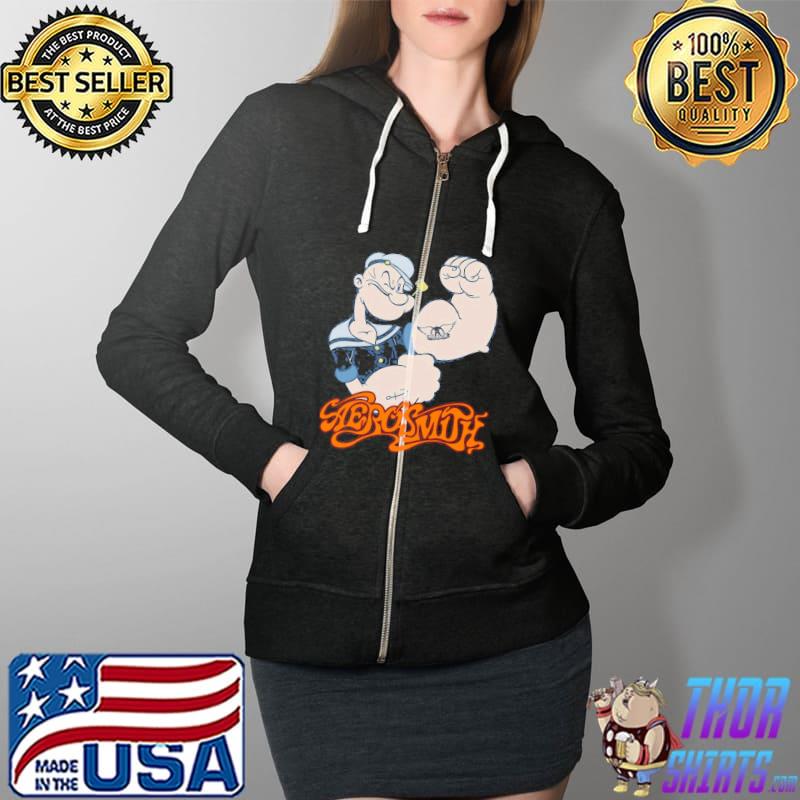 Nice Popeye Tatoo Aerosmith Shirt Full Zip Hooded