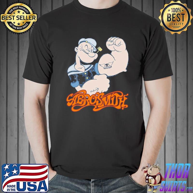 Nice Popeye Tatoo Aerosmith Shirt