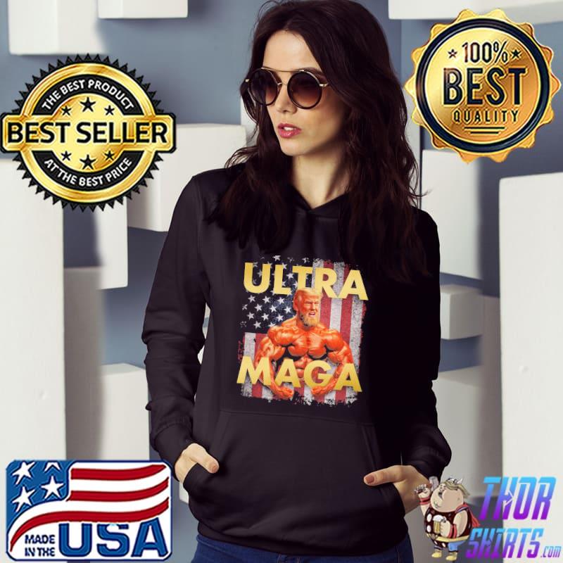Official Ultra Maga Donald Trump American Flag Shirt Hoodie