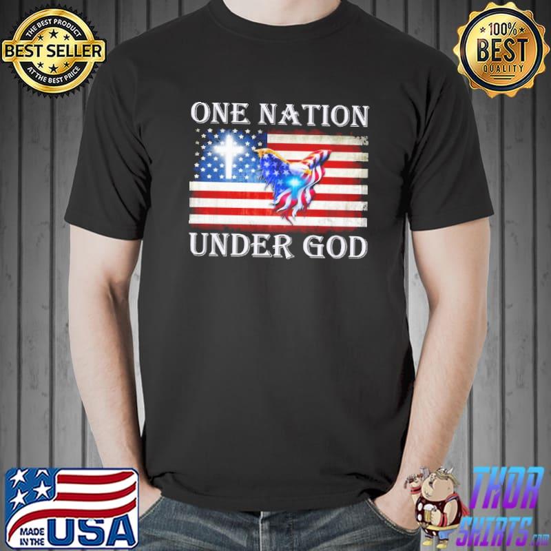 One nation under god eagle america flag shirt