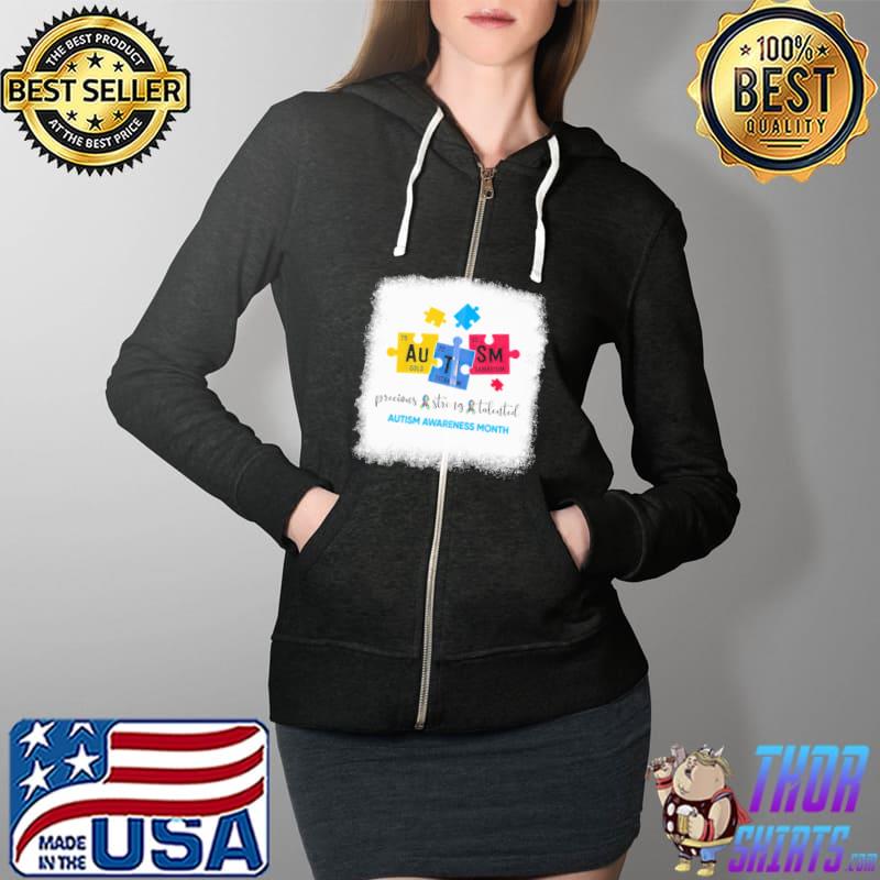 Precious Strong Talented Autism Awareness Month Shirt Full Zip Hooded