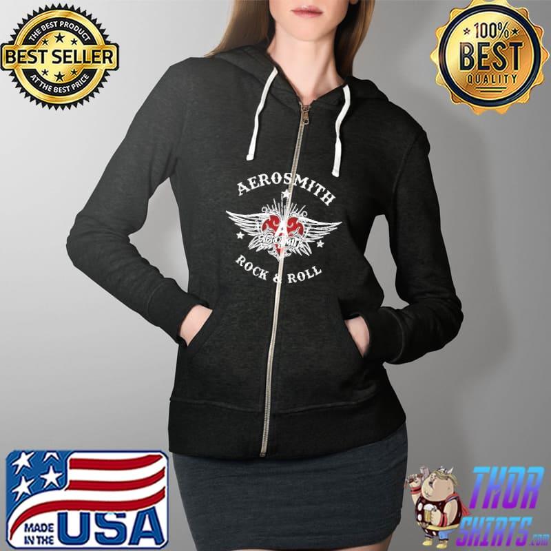Premium Aerosmith Rock and Roll Shirt Full Zip Hooded