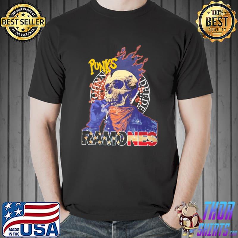 Punks Ramones Skull Shirt Unisex