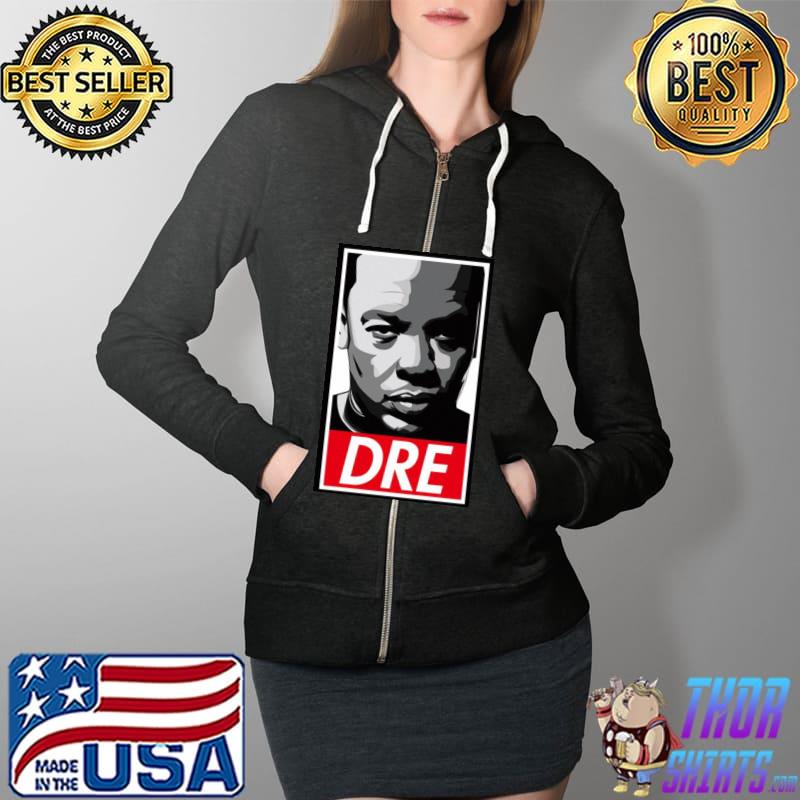 Red and black graphic dre rapper Full Zip Hooded