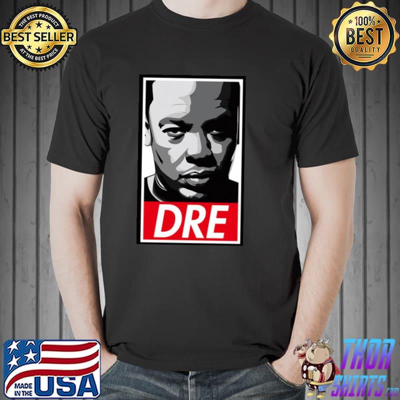 Red and black graphic dre rapper shirt
