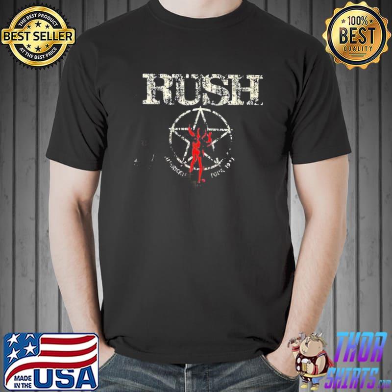 Red black logo rush shirt