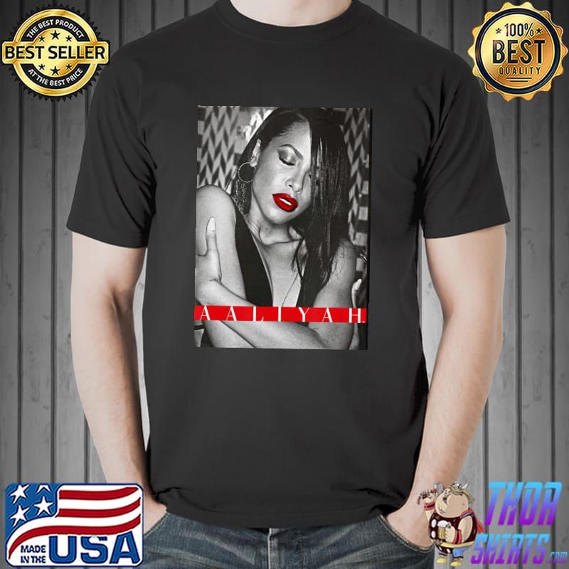 Red lip aaliyah shirt