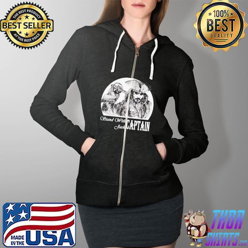 Stand with Jack Sparrow captain vintage Full Zip Hooded