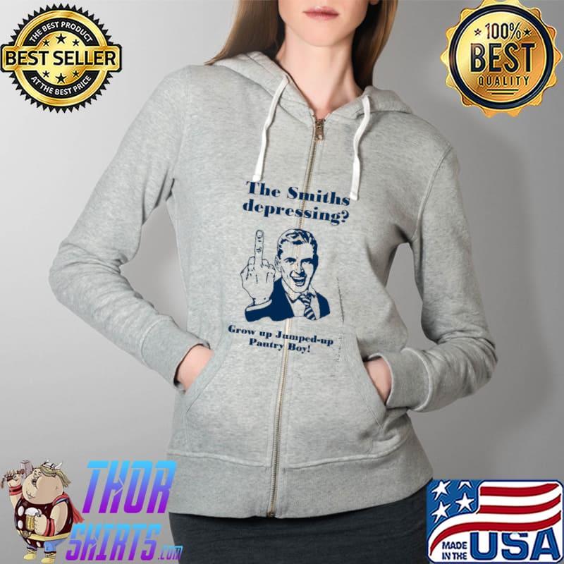 The Smith Depressing Grow Up Jumped Up Panty Boy Shirt Full Zip Hooded