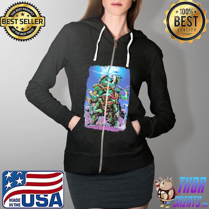 TMNT Ninja Turtle Midnight Shirt Full Zip Hooded