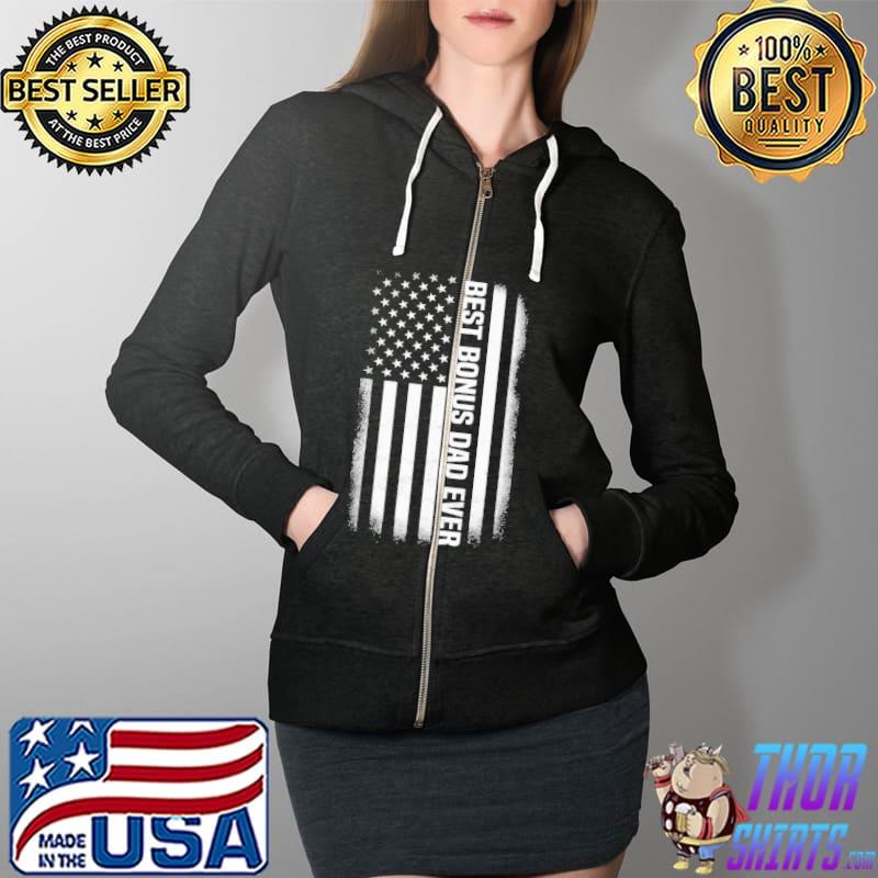 Top Best Bonus Dad Ever Shirt Full Zip Hooded