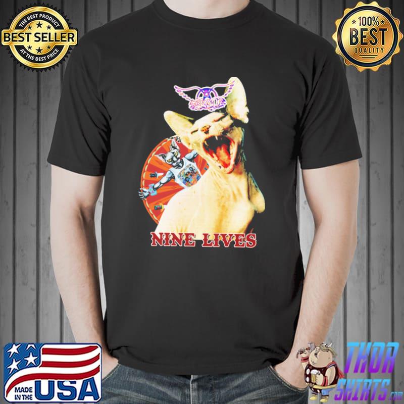 Top Nine Live Tour Aerosmith Cat Shirt