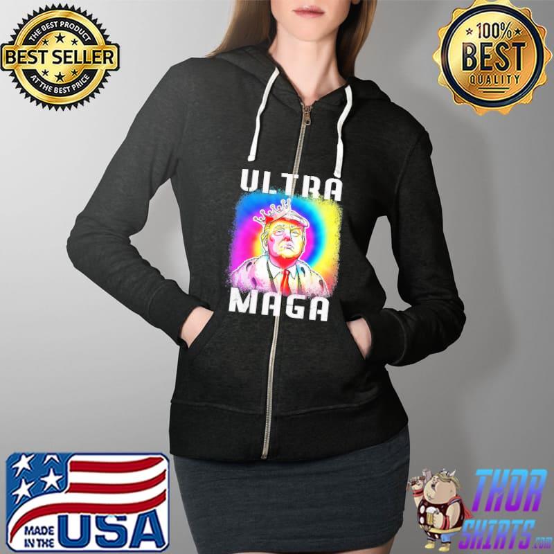 Ultra maga Trump tie dye Full Zip Hooded
