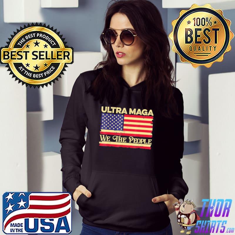 Ultra maga vintage American flag ultramaga retro Hoodie