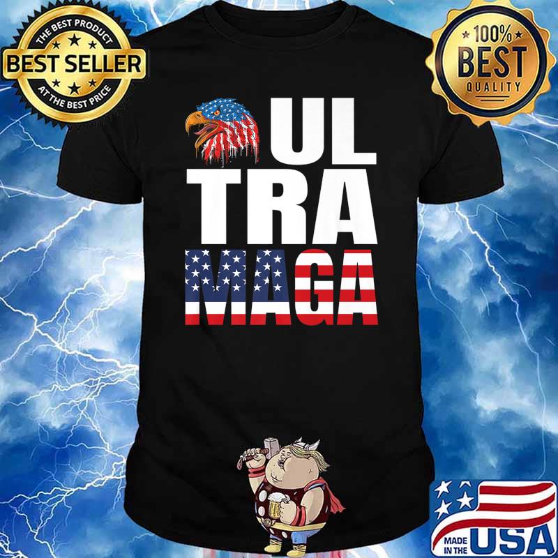 Ultra Mega Patriotic Trump Republicans USA Flag Apparel Tee Premium T-Shirt