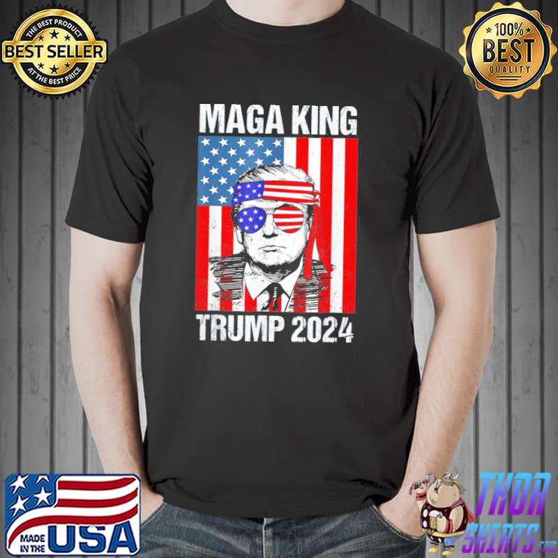 Ultramaga the great ultra maga king Trump flag 4th july shirt