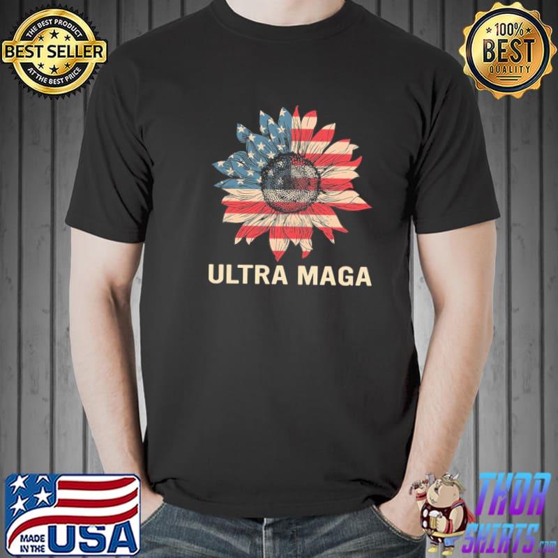 Vintage Donald Trump ultra maga us flag shirt