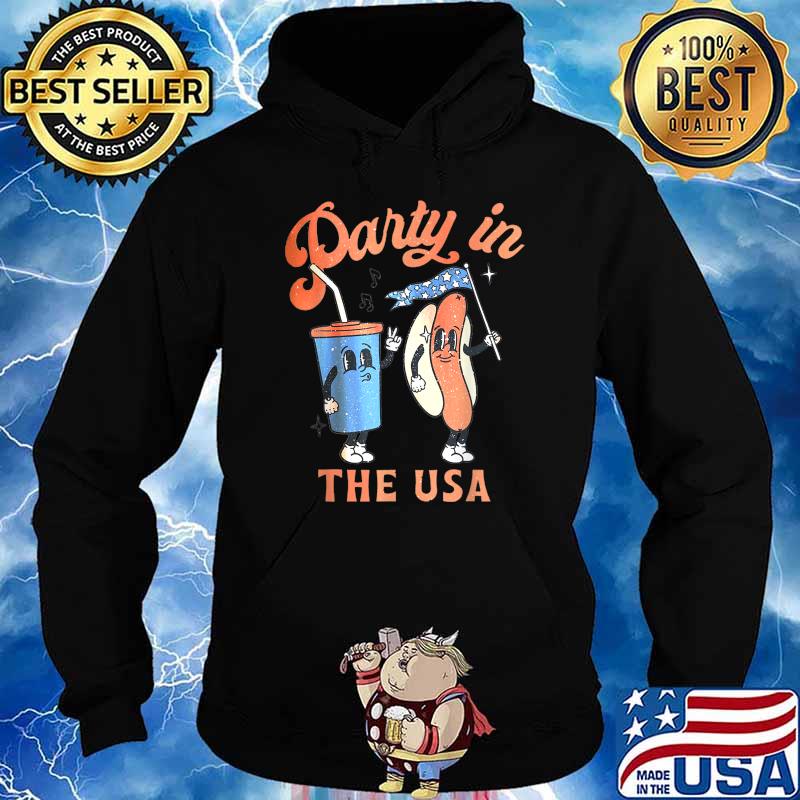 Vintage Party in the USA 4th of July Men Women Clothing T-Shirt Hoodie