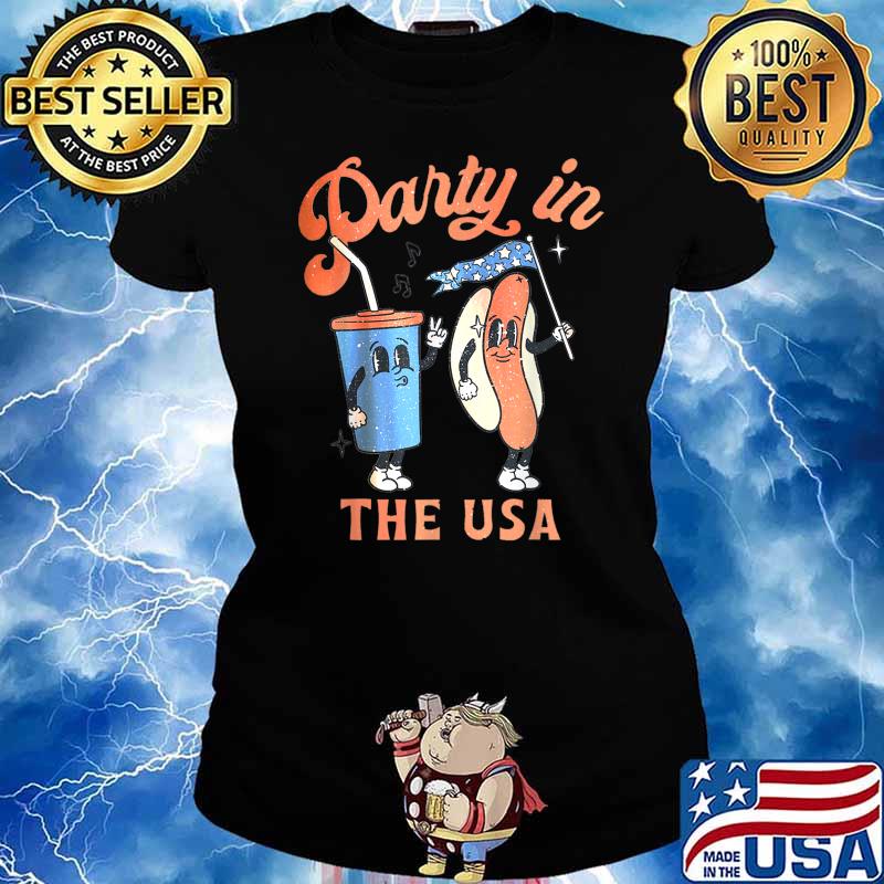 Vintage Party in the USA 4th of July Men Women Clothing T-Shirt Ladies tee