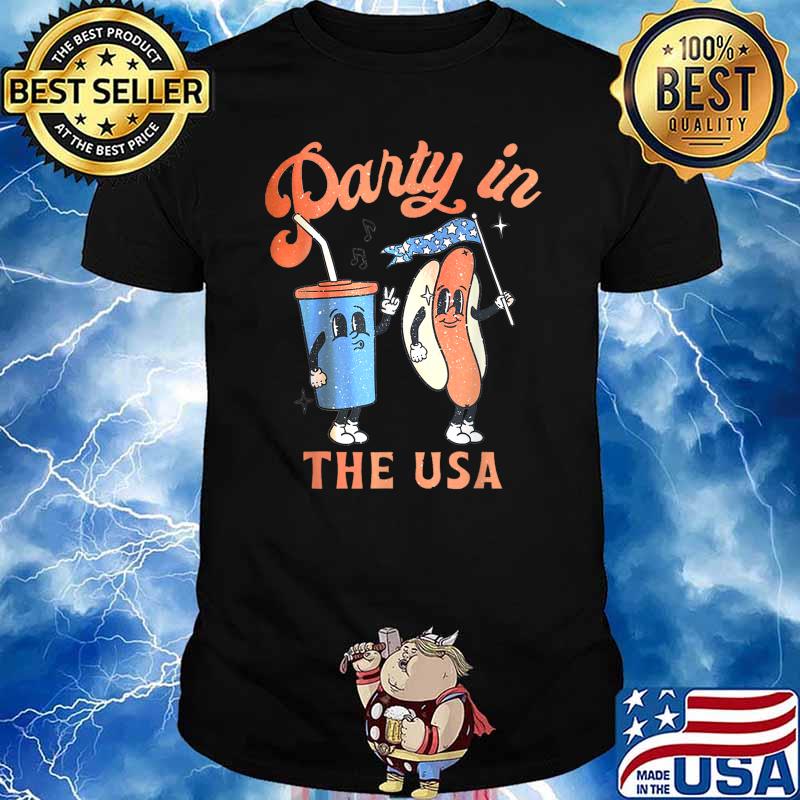 Vintage Party in the USA 4th of July Men Women Clothing T-Shirt
