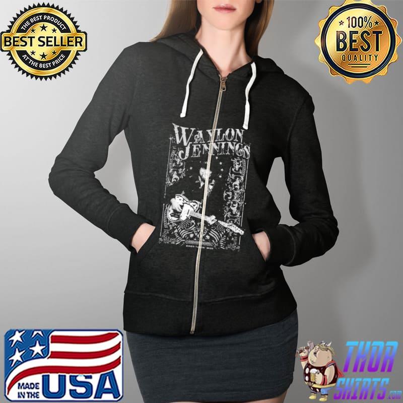Waylon Jennings Poster Shirt Full Zip Hooded