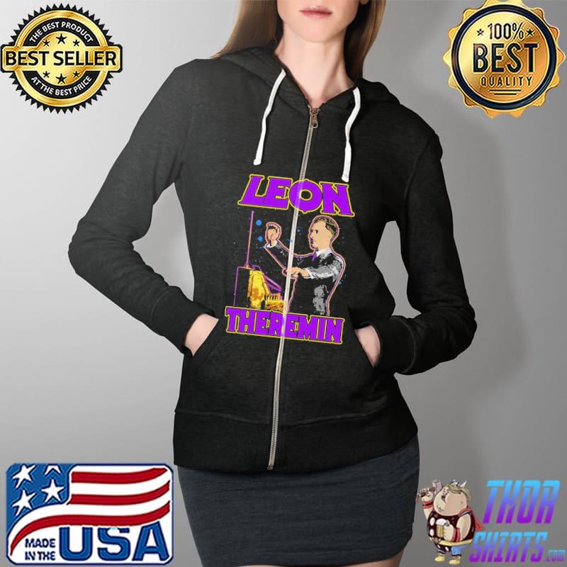 Weird Scientist Leon Theremin Shirt Full Zip Hooded