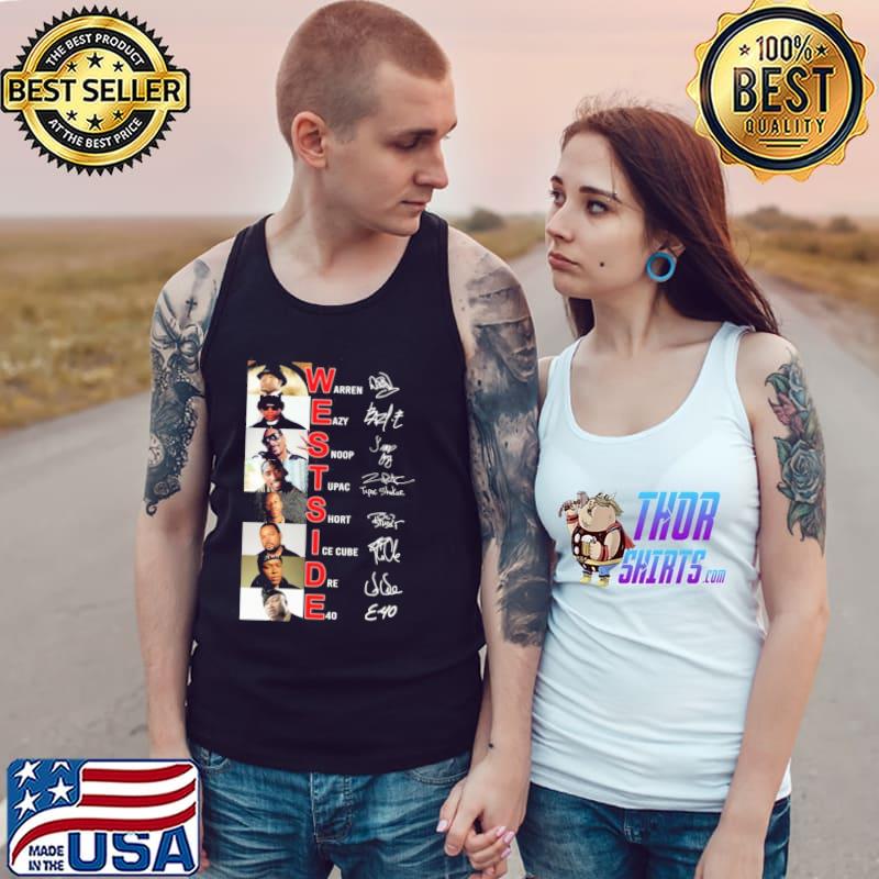 West side warren eazy snoop tupac short ice cube rapper Tank Top