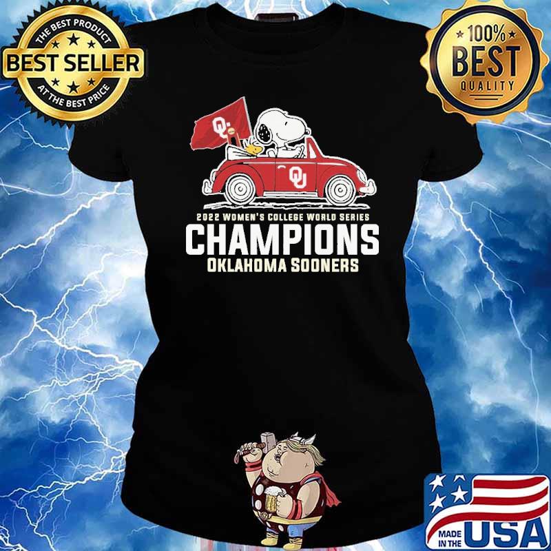 2022 women's college world series champion oklahoma sooners snoopy s Ladies tee