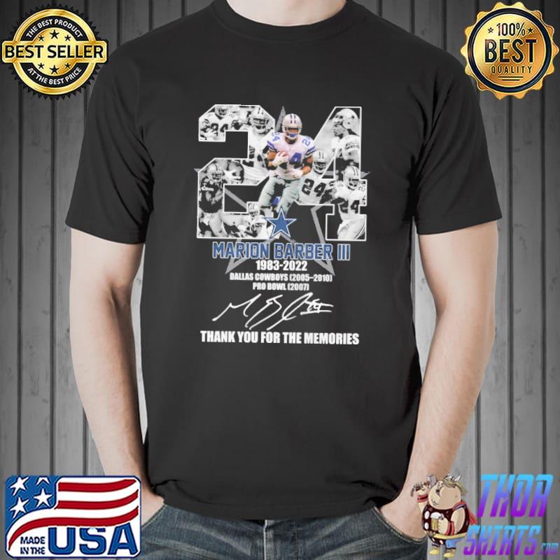 24 Marion Barber III 1983 2022 Thank you For The Memories Shirt Unisex